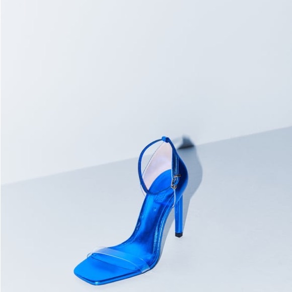 ZARA BLUE COLLECTION HELLS SANDALS - Picture 5 of 9